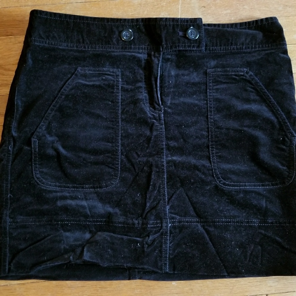 Loft A Line velvet skirt